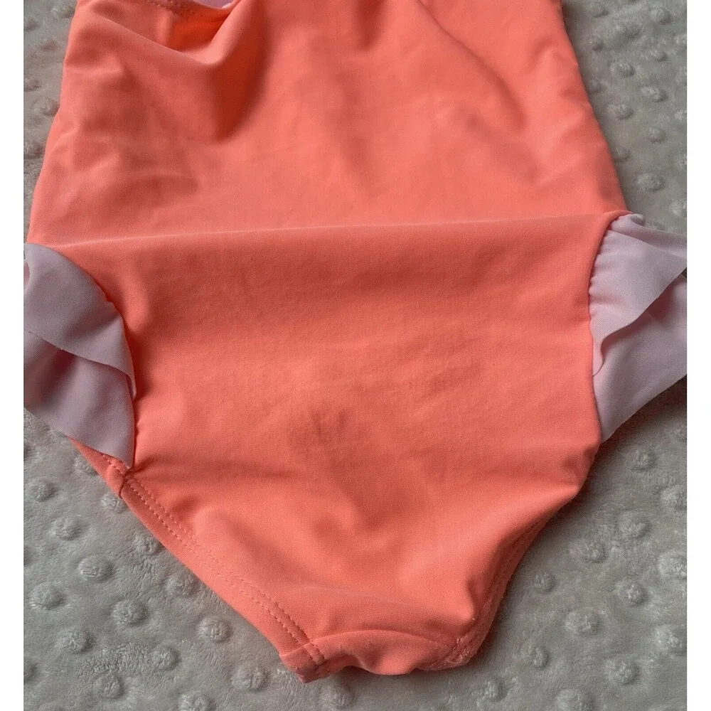 Carter's Toddler Girls One Piece Swimsuit Flamingo Peach and Pink Size 4T